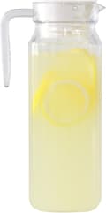 Square Plastic Jug with Lid - 1.1 Litre-tfrf