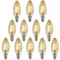 12 stk E14 Edison Glødepære, Nuodi LED Filament Antik Amber