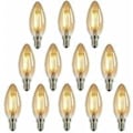 Miniatyrbillede 1 af 5: 12 stk E14 Edison Glødepære, Nuodi LED Filament Antik Amber