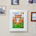 Miniatyrbilde 5 av 5: My Little Davinci tr? tavelram 20 ark konstverk - barn white onesize