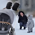 Miniatyrbilde 5 av 5: Barnevogn Håndmuffe - Buggy Votter Barnevogn Håndvarmer Hansker, Universal Vanntett og Vindtett Barnevogn Håndmuffe for Barnevogn, Buggy, Sykkel og T