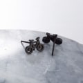 Miniatyrbillede 4 af 5: Heyone rustfrit stål 4 farver Tiny Bike Bicycle Stud øreringe til piger