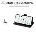 Miniatyrbillede 2 af 4: CQBB Etui til Samsung Galaxy A22 5G + 2 hærdet glas - Tofarvet marineblåt syntetisk læder etui