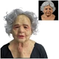 Miniatyrbillede 2 af 5: Halloween Maske Realistisk Gammel Mand Maske Uhyggelig Menneskelig Latex Maske, Scary Wrinkle Maske Halloween Cosplay Kostume Maske Fest Rekv.