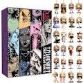 Miniatyrbillede 1 af 4: Kvinnor Adventskalender Taylor Swift Jul Brinquedo Figur Leksak Nøglering Jul 24 dages nedtælling Fan Gave G