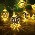 Pikkukuva 1 / 4: Globe String Lights Plug-in Metal Ball Fairy Lights, Anslutbar med bakplugg, Justerbar Med Multi Modes, Nyhetsdekorationer till jul, Hallo zdq
