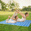 Miniatyrbillede 4 af 4: Picnic Tæppe 200 x 200 cm - Vandtæt - Picnicmåtte med bærehåndtag