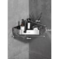Miniatyrbillede 2 af 5: 304 Rustfrit stål hjørnestativ til badeværelse, badeværelse, perforeringsfri hylde, toiletartikler station hjørnehylde
