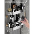 Miniatyrbillede 3 af 5: 304 Rustfrit stål hjørnestativ til badeværelse, badeværelse, perforeringsfri hylde, toiletartikler station hjørnehylde