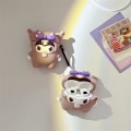 Miniatyrbilde 5 av 5: Søt Cartoon Character Airpod-etui, Anti-Fall Myk Silikon Airpod 1/2-etui, Morsomt Kawaii Fashion Cartoon 3D-etui for AirPod 1/2. (Lilla sommerfugl)