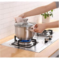 Miniatyrbilde 4 av 5: CDQ Et par tykke silikonovnshansker for matlaging, baking, BBQ og grilling (grå)