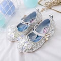 Miniatyrbild 1 av 3: Frozen Elsa Sandaler Prinsesskor, Halksäkra Kristallskor Silver 24-Innersula 16CM Silver 24-Insole 16CM