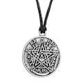 Miniatyrbillede 2 af 5: Tetragrammaton Pentagram Halskæde Vedhæng til Mænd Gotisk Wiccan Pentakel Talisman Segl af Salomon Amulet Choker Smykker Gaver Kæde