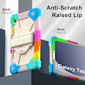 Pikkukuva 3 / 5: Tablettikotelo lapsille, Samsung Galaxy Tab A8 10,5 tuumaa 2021, 3-in-1 Sateenkaaren värit Iskunkestävä silikonikotelo kynätelineellä, olkahihnalla, käsiremmi