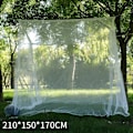 Miniatyrbillede 3 af 7: Campingnet Hvidt mesh Bærbart firkantet foldbart myggenet Myggenet Letvægts udendørs campingtelt Sove Sommer Hvid 1 White 1 210x150x170cm