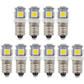 Miniatyrbild 1 av 4: 10-pack E10 9V kallvita 5SMD 5W LED-lampor (kallvit, 9V)