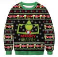 Grinch Jultröja Par Rund Hals Unisex Långärmad A 3XL
