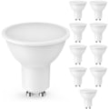Miniatyrbilde 1 av 3: GU10 LED-pære, 10 stk, GU10 LED 5W, tilsvarende 50W halogenpære, varm hvit 3000K 450LM, lys og øyebeskyttende, ikke dimbar
