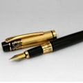 Miniatyrbillede 3 af 5: Heroes 901 Fountain Pen Medium Fountain Pen Luksus Sort og Guld Rustfrit Gave Skole Kontor