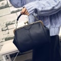 Miniatyrbillede 3 af 5: CDQ Retro Hul håndtaske til damer Læder skuldertaske Aften Clutch taske - blå Blå