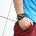 Miniatyrbillede 4 af 5: Heyone 2 stk. Multi-Layer Evil Eye Læderarmbånd til mænd Flettet reb Armbånd Beskyttelsessmykker
