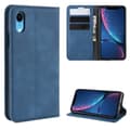 Kompatibel med iPhone XR - Silkeslent Läderfodral - Blå Blue Blå
