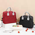 Miniatyrbillede 10 af 10: Frokosttaske Student Termisk Madkasse SORT black