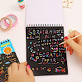 Miniatyrbillede 4 af 4: Scratch Paper Art - 10 Sider, Magic Rainbow, Børne Håndværk