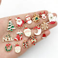 Miniatyrbillede 4 af 5: 72 stk. blandede juleemalje charms DIY armbånds smykker Multicolor 72pcs