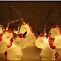 Miniatyrbild 2 av 5: Söta djur enhörning form 10 LED ljusslinga