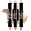 Miniatyrbillede 1 af 5: Contour Stick Sæt, Contour Concealer Highlighter Stick, Contour Kit, 6 farver Dobbelt-end Makeup Body Face Highlighter, 3 stk.