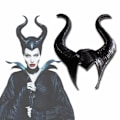 Miniatyrbilde 3 av 3: Maleficent Horn Hodebånd Hårtilbehør Halloween Maskerade Sideprops MJ51 One Size Rød Gradient Avtakbar One Size Red gradient detachable