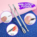 Miniatyrbild 5 av 5: Nagelkonst & nagelfilset - Dubbelsidig nagelfil, nagelbandssax & pusher & nagelborste, nagelset för salongsmanikyr