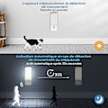 Miniatyrbillede 4 af 4: Automatisk LED-natlampe [2-pak], 12 LED USB-opladelig skabsl lampe med bevægelsessensor & lyssensor, 3 tilstande (auto/på/af) med magnet (YSJ)