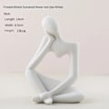 Miniatyrbilde 2 av 5: Keramikkvase, Thinker Vase Staty, Abstrakt figur Blomsterpotter Dekorative, Gave bordvase, Moderne kunst Vase, Abstraksjon Blomster Vase, Nordisk Thi 3