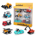 Pikkukuva 1 / 5: Metallista ja muovista valmistetut rakennustyömaajoneuvot, kaivinkone, leikkiauto lapsille 3 vuotta, lahjasetti 6 osaa Multicolor