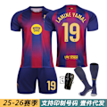 Miniatyrbillede 2 af 9: 25-26 Barcelona hjemmebane børnefodbolduniform 6 Gavi 9 Lewandowski 19 Yamal 8 Pedri trøje Barcelona sæt Størrelse 20 sokker Size 20 socks M