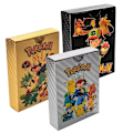 Miniatyrbillede 2 af 5: 55 stk Farverige Guldfolie Kort Charizard Pikachu Sølv Regnbue Engelsk Samling Kampkort Legetøj og Gaver silver
