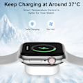 Miniatyrbilde 5 av 5: Kompatibel med Apple Watch-lader, 1,5 M/5 fot rask magnetisk ladekabel, iWatch-lader kompatibel med Apple Watch Series 9 8 7 SE 6 5 4 3 2