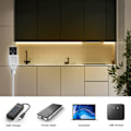Miniatyrbild 5 av 5: USB LED TV-bakgrundsbelysning, 400 lysdioder/m Naturvit 4000K Dimbar LED-remsa 5V, COB LED-remsa LED-remsa Ljuskedja 5M 5 M