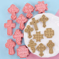 Miniatyrbild 5 av 5: 8st Cross Cookie ters Plast 3D tecknad pressbar kex Mol one size