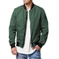 Miniatyrbild 4 av 5: Herr Bomberjacka Långärmad Full Zip Casual Coat Ståkrage Ytterkläder med fickor caramel 4XL zdq