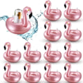 Miniatyrbillede 1 af 5: 12 stk oppustelig drikkeholder Flamingo drikke flyder Genanvendelig oppustelig søde dyrekopunderlag Pool kopholder til sommerens svømmefest