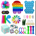 Miniatyrbild 1 av 5: 30st fidget leksaker pack festfavörer sensoriskt pop it stressboll