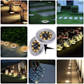 Miniatyrbilde 5 av 5: Solcellelamper for utendørs 8 led, solcelle hagelampe, utendørs gulvlampe hagelamper Ip65 (8 varm hvit)