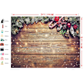 Miniatyrbillede 2 af 2: 7x5ft Julebaggrund Snefnug Guld Glitter Jul Træ Væg Baggrund Jul Rustik Lade Vintage
