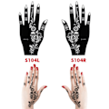 Miniatyrbild 3 av 5: 2-delad Henna-mall Tillfällig Handtatuering Kroppskonst S103 SQBB