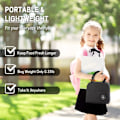 Miniatyrbild 5 av 5: Liten bärbar söt matkasse för barn, miniisolerad barnmatlåda Återanvändbar studentlunchpåse med framficka för pojkar, flickor, svart