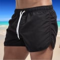 Miniatyrbild 1 av 2: Sommar badkläder för män Shorts Märke Strandkläder Black XXL zdq