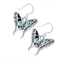 Pikkukuva 1 / 5: Heyone Boho Chic Emalj Silver Blå Monark Butterfly Drop örhängen Mode Unikt Statement Dangle örhängen för kvinnor Smycken Present